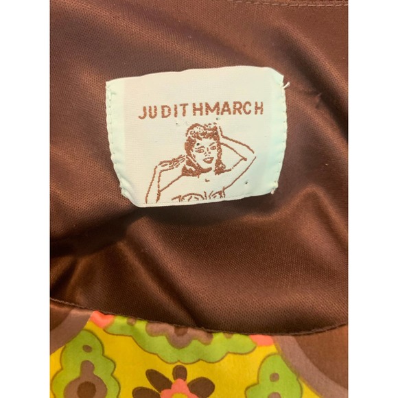 Judith March yellow floral vintage boho mini dress size small - Picture 5 of 14